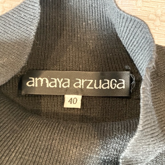 Amaya Arzuaga Ribbed Knitted Top With Lambskin 40( S/M US) - Picture 4 of 16